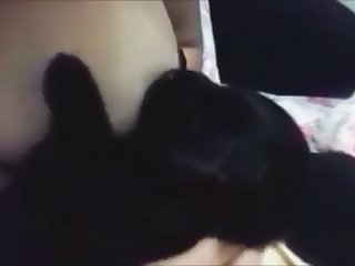 Breastfeeding A Black Puppy